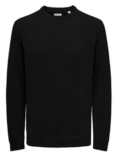 ONLY & SONS Sweter w kolorze czarnym - Swetry męskie - miniaturka - grafika 1