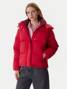 Tommy Jeans Kurtka puchowa Alaska DW0DW21623 Czerwony Relaxed Fit - Kurtki damskie - miniaturka - grafika 1