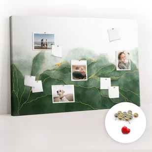 Organizer na ścianę XXL, Tablica Korkowa 120x80 cm - Abstrakcja liście + Pinezki - Tablice i flipcharty - miniaturka - grafika 1