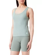Koszulki i topy damskie - adidas Damski tank top bielizna, oliwkowa zieleń, XXL, olive green, XXL - miniaturka - grafika 1