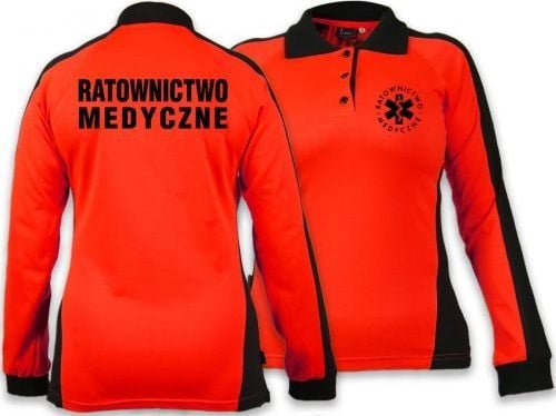 North Wind + medical Koszulka ratownicza Polo FLUO damska z długim rękawem