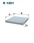 Filtry kabinowe - Filtron Filtr, wentylacja przestrzeni pasażerskiej K 1261 K 1261 - miniaturka - grafika 1