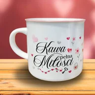 Kubki - Walentynkowy kubek do kawy - Kawa pełna miłości - miniaturka - grafika 1