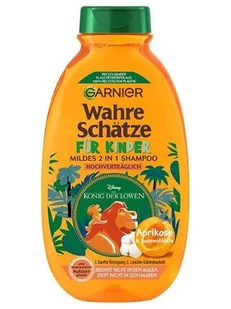Garnier Szampon dla dzieci, łagodny szampon pielęgnacyjny 2 w 1 do włosów wrażliwych i łatwego rozczesywania, z kwiatem moreli i bawełny, prawdziwe skarby dla dzieci, 6 x 250 ml - Kosmetyki kąpielowe dla dzieci - miniaturka - grafika 1
