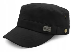 PATROLÓWKA Męska Czapka z Daszkiem Bawełniana CZARNA Pako Jeans - Czapki i chusty sportowe męskie - miniaturka - grafika 1