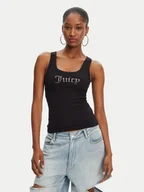 Koszulki i topy damskie - Juicy Couture Top Racer JCWLV125305 Czarny Slim Fit - miniaturka - grafika 1