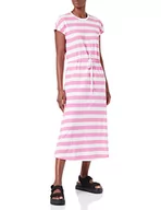 Sukienki - ONLY Sukienka damska Onlmay S/S Midi Stripe Dress JRS, Super Pink/Stripes:cloud Dancer (Kia), S - miniaturka - grafika 1