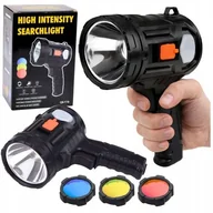 Latarki - Lean Latarka LED Szperacz 6 Trybów Powerbank Wymienne Filtry 19 cm - miniaturka - grafika 1