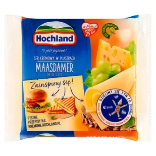Hochland MAASDAMER. SER KREMOWY TOPIONY W PLASTRACH 130 G - Sery - miniaturka - grafika 1