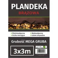 Folie budowlane - Plandeka 3 x 3 m brązowa - miniaturka - grafika 1