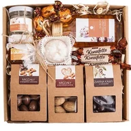 Zestawy upominkowe - KOSZ PREZENTOWY BOX PREZENT miód syrop świeca sojowa - miniaturka - grafika 1