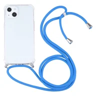 Etui i futerały do telefonów - König Design Etui kompatybilne z Apple iPhone 13 Plastikowe etui na telefon komórkowy z łańcuszkiem - Etui na telefon komórkowy Niebieskie - miniaturka - grafika 1