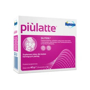 HUMANA Piùlatte Suplement diety dla kobiet karmiących piersią, 40g (8x5g) - Witaminy i minerały - miniaturka - grafika 1