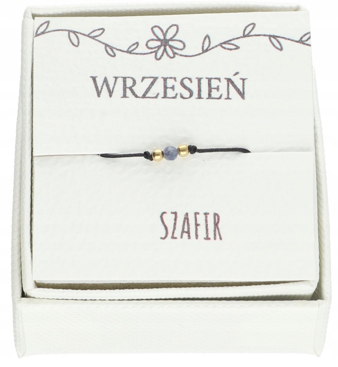 Bransoletka urodzeniowa WRZESIEŃ kamień srebro 925
