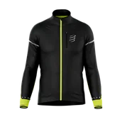 Kurtki męskie - COMPRESSPORT Kurtka biegowa męska HURRICANE WINDPROOF JACKET FLASH black/fluo - miniaturka - grafika 1