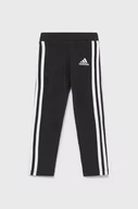 Spodnie i spodenki dla dziewczynek - adidas Performance legginsy dziecięce H65800 kolor czarny z aplikacją - miniaturka - grafika 1