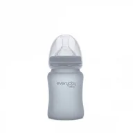 Butelki dla niemowląt - Everyday Baby, Szklana butelka, szara, 150 ml - miniaturka - grafika 1