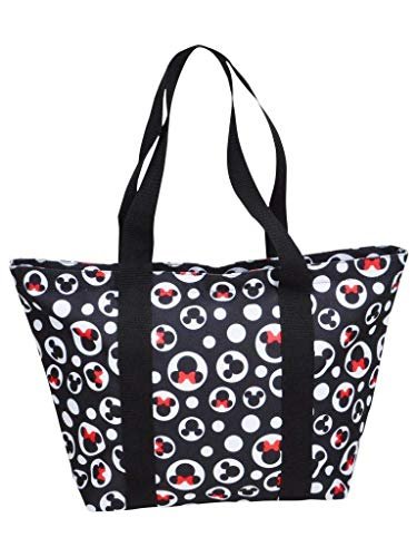 Disney Mickey Minnie Mouse Icon Polka Dot Travel Beach Tote (Mickey & Minnie)