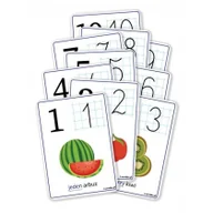 Edukacja przedszkolna - LearnHow Plansze eukacyjne A4 - Cyfry 1-10 10 kart - miniaturka - grafika 1