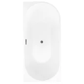 Wanny - Wanna wolnostojąca przyścienna Pula 170x80 cm lewa szary odpływ Corciano - miniaturka - grafika 1