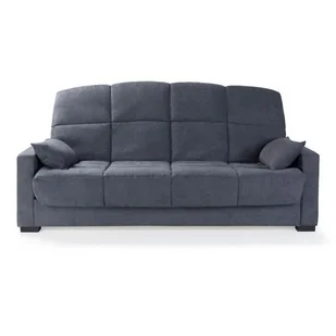 Sofa rozkładana 3-osobowa - Szara tkanina - Materac 17 cm - D223 x G96 x W 103 cm - MEGAN - Sofy i kanapy - miniaturka - grafika 1