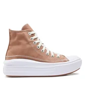 Trampki damskie - Trampki Converse Chuck Taylor All Star Move A04672C Brązowy - miniaturka - grafika 1