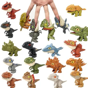 Mini Figurki Zabawki do gryzienia palcami Jurajski Park Dinozaurów Plecak Wisiorek Snap Squad T-rex Dino Bite Hand Dzieci Chłopcy Zabawki 1 SZTUK B... - Plecaki - miniaturka - grafika 1