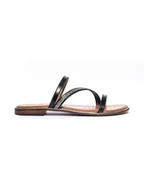 Klapki i japonki damskie - Geox Skórzane klapki "Sozy Plus" w kolorze czarnym - miniaturka - grafika 1