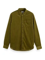 Koszule męskie - Scotch & Soda Koszula sztruksowa w kolorze oliwkowym - miniaturka - grafika 1