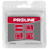 Gwoździarki i zszywacze - PROLINE Zszywki typ A/53 6 mm 11,3 x 0,7MM 1000 szt 55306 - miniaturka - grafika 1