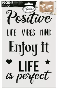 Szablon 30x20 cm, Pozytywne słowa - Scrapbooking - miniaturka - grafika 1