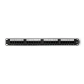 Akcesoria do szaf serwerowych - Qoltec Patch panel RACK QOLTEC 24 porty | kat.5E UTP | Czarny 54475 - miniaturka - grafika 1