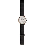 Paski - Breil Zegarek SIX.3.Kolekcja dziewięć mechanizm kwarcowy Chrono i skórzana siatka dla mężczyzn UK, Różowe złoto - biało-czarny, Jeden rozmiar, Pasek. - miniaturka - grafika 1