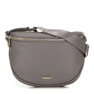 Nerki - Damska torebka nerka ze skóry ekologicznej szaro - złota - miniaturka - grafika 1