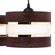 Lampy sufitowe - Żyrandol Helen brązowo-złoty belka 5-pkt. - miniaturka - grafika 1