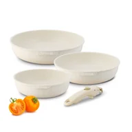 Zestawy garnków i patelni - Komplet 3 PATELNIE INDUKCJA non stick ODPINANA RĄCZKA 20/24/26cm Compacti Starke Pro - miniaturka - grafika 1
