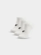 Skarpetki damskie - 4F Skarpetki krótkie (3-pack) damskie - białe 39-42 - miniaturka - grafika 1