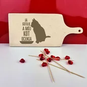 Gadżety dla niej i dla niego - Deska Do Krojenia Ja gotuję a mój kot ocenia - miniaturka - grafika 1