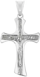 Krzyżyk męski warszawski 4.5cm srebrny - Biżuteria religijna - miniaturka - grafika 1