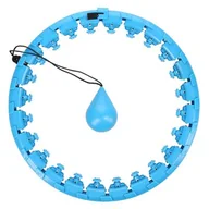 Pozostały sprzęt i akcesoria do ćwiczeń - FH01 BLUE HULA HOP Z OBCIĄŻNIKIEM - miniaturka - grafika 1