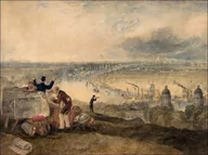 Plakaty - Galeria Plakatu, Plakat, View of London from Greenwich, William Turner, 30x20 cm - miniaturka - grafika 1