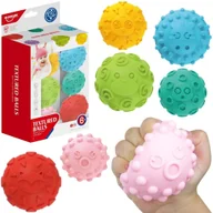 Zabawki sensoryczne - Piłki miękkie sensoryczne 6el - zabawka - miniaturka - grafika 1