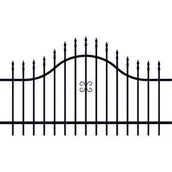 Ogrodzenia - Przęsło Oskar plus II 180 x 90-120 cm czarny - miniaturka - grafika 1