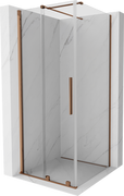 Kabiny prysznicowe - Mexen Velar kabina prysznicowa rozsuwana 100x100 cm, transparent, różowe złoto - 871-100-100-01-60 - miniaturka - grafika 1