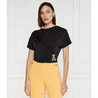 Bluzki damskie - Patrizia Pepe Bluzka | Regular Fit | stretch - miniaturka - grafika 1