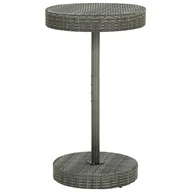 Stoły ogrodowe - vidaXL Stolik ogrodowy, szary, 60,5x106 cm, polirattan - miniaturka - grafika 1