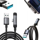Kable USB - Kabel Joyroom S-A56 EnjoyX Series 90° USB-A - USB-C 3A 1,2m - czarny - miniaturka - grafika 1