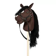Maskotki i pluszaki - Brązowy Koń Na Kiju Z Otwartą Buzią - Hobby Horse - By Astrup - miniaturka - grafika 1