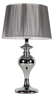 Srebrna lampa stołowa z dekoracyjną stalową podstawą - 4x V164 Begonis - Lampy stojące - miniaturka - grafika 1
