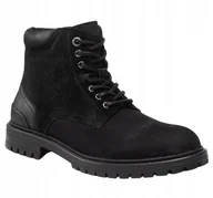 Botki męskie - PEPE JEANS TRZEWIKI MĘSKIE CZARNE SKÓRZANE NA ZAMEK 46 AWE - miniaturka - grafika 1